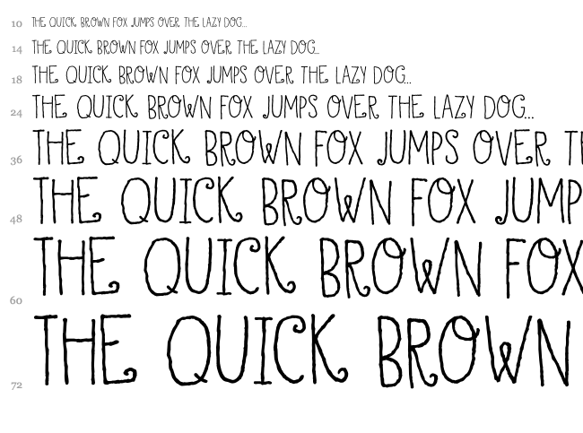 DK Honey Dew font waterfall